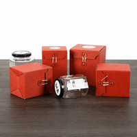 En stock, boîte d'emballage en papier kraft rouge, boîte cadeau pour tasse, boîte d'emballage universelle pour thé