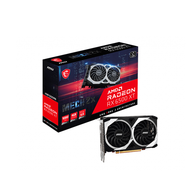 New Stock Graphics Card MSI RX 6500 XT MECH 2X 4G for Gaming Desktop Gaming GPU RX 6500 XT