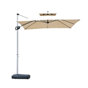 Sombrilla de Patio Cantilever con Logotipo Personalizado, de Aluminio, 8 Varillas, Tipo Roma, con Base de Agua, <span class=keywords><strong>para</strong></span> Jardín, Balcón, Villa, Cafetería - Product Image 3