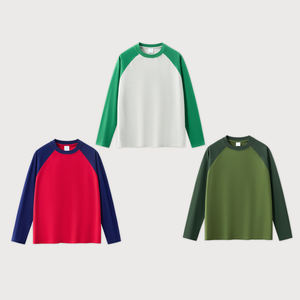 Mtl2013 निर्माता कस्टम उच्च गुणवत्ता 270 ग्राम 100% सूती रंग ब्लॉक टी शर्ट अंडरसिक्रट्स रैगलान टी शर्ट - Product Image 5