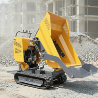 Nouveau Mini-Dumper sur Chenilles Euro 5, Mobile, à Levage Hydraulique et Alimentation Automatique pour le Transport
