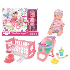 14 Zoll 12 Geräusche Trinkwasser-Pipi Silikon Reborn Mädchenpuppe Rollenspielzeug für Kinder Mädchen Puppen Zubehör Spielzeug - Product Image 3