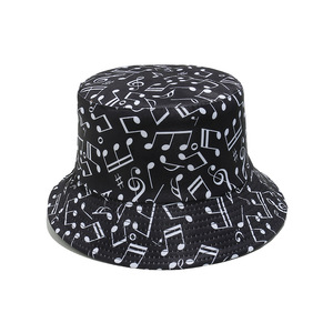 Chapeau de soleil pour femme avec motif note de musique - Chapeau bob et chapeau de pêcheur unisexe pour l'extérieur, protection UV décontractée, casquette pour couple - Product Image 6