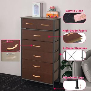 Commode de rangement Chengjun extra large en MDF avec poignée, <span class=keywords><strong>meuble</strong></span> robuste pour appartement et hôtel, avec cadre en acier - Product Image 2