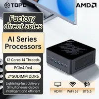 AMD AI5 340 AI7 Pro 350 AI9 HX370 AI9 465 ES Mini PC Dual DDR5 5600MHz WiFi6 BT5.3 Oculink HD2.1 DP2.1 Komputer Gamer