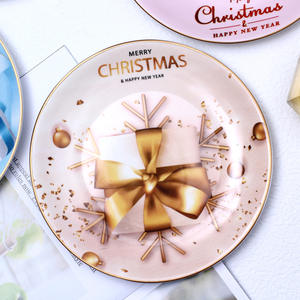 Assiette en céramique 3D de Noël de 8 pouces, vaisselle de style nordique, assiettes à dîner en céramique - Product Image 2