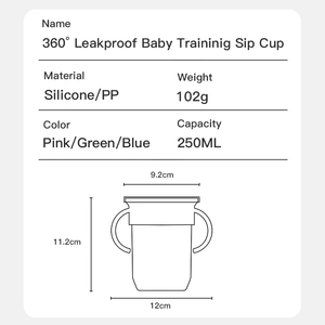 Vente en gros OEM <span class=keywords><strong>Gobelet</strong></span> à boire pour l'entraînement des tout-petits pour bébés et enfants étanche <span class=keywords><strong>avec</strong></span> couvercle - Product Image 6
