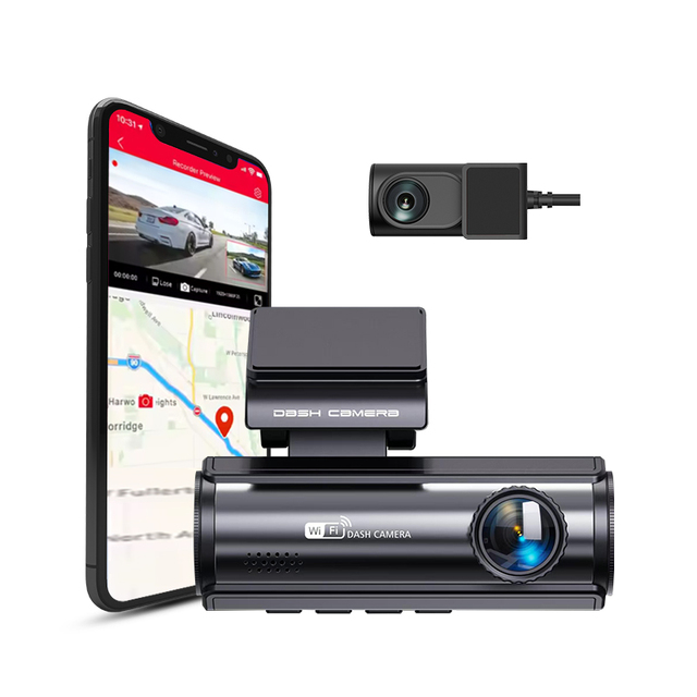 4K Wifi Car Dashcam Dual Lens Night Vision Record Has Gps Fit Max 256g Card 3.2inch Screen Car Video Recorder