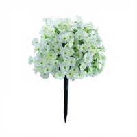 Ensemble de plantes artificielles d'extérieur avec tiges, arrangements en mousse, marguerites et fleurs d'hortensias, pour mariage, avec piquet