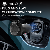 Adaptor Pengisi Daya Kendaraan ke Peralatan (V2L) E-mingze GBT Standar Eropa Schuko Tipe 2, Adaptor Pengisian Daya EV Portabel untuk BYD Tesla