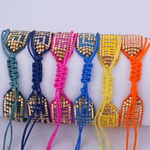 Bracelet Bohème Mexicain Fait Main en Perles Tissées Multicolores, Bracelets Tendance en Perles de Rocailles - Product Image 4