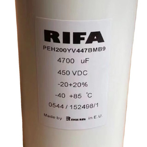 Ban đầu rifa peh200yv447dqb2 4700UF 450V <span class=keywords><strong>DC</strong></span> lọc Mật nhôm tụ điện điện phân 90x157mm - Product Image 1