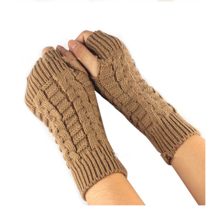 Custom Long <strong>Hand</strong> Knit <strong>Gloves</strong> Warm Embroidery Winter <strong>Gloves</strong> for Women Fingerless <strong>Gloves</strong> for Women - Product Image 6