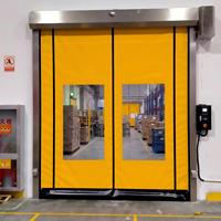 Puerta Rápida de PVC para Taller, Industrial, Automática, de Alta Velocidad, con Cierre de Cremallera, Reinicio Automático, Impermeable