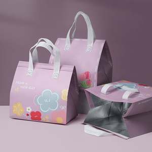 ถุงเก็บความร้อนแบบใช้แล้วทิ้ง ผลิตตามสั่ง ทำจากผ้าไม่ถักทอ บุด้วยอลูมิเนียมฟอยล์ สำหรับใส่เค้ก กาแฟ อาหารเดลิเวอรี่ และอาหารแบบซื้อกลับบ้าน - Product Image 1