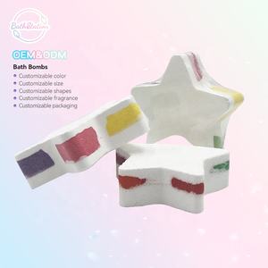 Bombe de <span class=keywords><strong>bain</strong></span> moussante étoile arc-en-ciel <span class=keywords><strong>bio</strong></span> la plus vendue, produit coloré de haute qualité pour enfants - Product Image 3