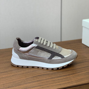 Zapatos Deportivos Clásicos de Gamuza Genuina con Cordones, Cómodos, para Ocio, con Decoración de Cadena de Cuentas, Suela Gruesa y Elevada - Product Image 2