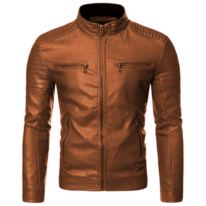 Wholesale Custom Leather <b>Jackets</b> Genuine Cowhide Lambskin Biker Bomber Moto <b>Racer</b> Motorcycle Fashion <b>Jackets</b> OEM Production - Product Image 5