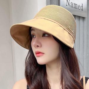Women's Breathable Wide Brim Sun <b>Hat</b> Bucket <b>Hat</b> For Beach Travel Spring Autumn Gray - Product Image 2