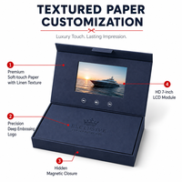 Boîte cadeau avec écran LCD vidéo, emballage personnalisé, brochure vidéo numérique pour cadeau promotionnel d'entreprise