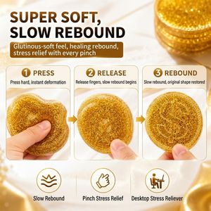 Giant Gold Coin Squishy Fidget <b>Toy</b> Soft Stress Relief Squeeze <b>Toys</b> Slow Rebound Funny Office <b>Desk</b> Decoration Gifts - Product Image 3