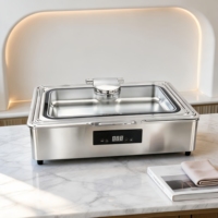 Restaurant Hotel Catering 304 Edelstahl Elektrischer Buffet-Servierwärmer Set 9L Fassungsvermögen 85-100°C Temperaturbereich