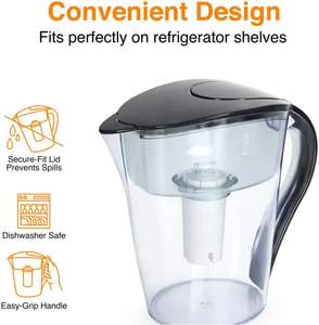 Carafe filtrante à <span class=keywords><strong>eau</strong></span> manuelle en plastique de 3,5 L, filtres en charbon actif PPF, protection contre les métaux lourds, filtre écologique léger - Product Image 4