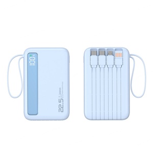 Batteries externes populaires haute capacité 10000mAh 20000mAh avec câbles intégrés, charge rapide PD22.5W, pour téléphone, idéales pour l'extérieur - Product Image 5