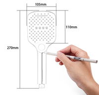 Pommeau de douche pluie Eco Spa-Douche cascade à 3 réglages Économie d'eau Rectangle haute pression Bouton de salle de bain Douche à main
