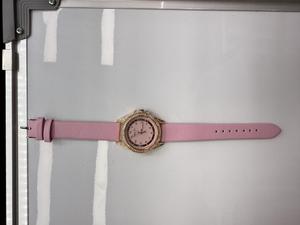 Orologio meccanico Hyf da donna, cinturino in pelle rosa, cassa dorata, quadrante rotondo, movimento analogico, stile elegante, 30 mm - Product Image 3