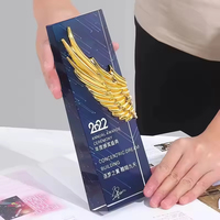 Цветной хрустальный наградной кубок с печатью для сотрудников, хрустальные стеклянные награды, цветной хрустальный кубок с печатью