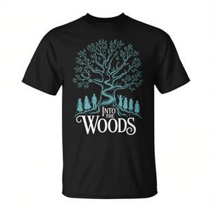 Camiseta de teatro musical Into The Woods, negra, unisex para adultos - Product Image 2