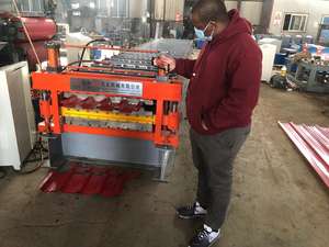 Máquina para hacer láminas para techos 0,18 Máquina formadora de rollos de paneles de techo Ibr y <span class=keywords><strong>Corru</strong></span> completamente dura Máquina para hacer láminas para Sudáfrica - Product Image 2