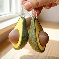 Groothandel Grensoverschrijdende Nieuwe 3D-geprinte Avocado Fruit Decompressie Hangertje Tasdecoratie Clickers Stressverlichtende Speelgoed