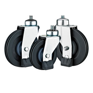 4 ''5'' Supermarkt Einkaufs wagen PU/TPR Trolley Räder Rollen Aufzug Rollen Schwenkbare Handwagen Räder für Einkaufs zentrum - Product Image 2