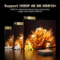 Android TV Box 14.0 RK3518mini 2GB RAM 16GB ROM WiFi Dual 2.4G/5GHz WiFi6 BT5.0 USB3.0 Ethernet 10/100M LAN 8K 4K HDR10 Video HD