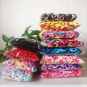 ยางรัดผมเด็กแบบนิ่ม 500 ชิ้น/ถุง  แบบกำหนดเองได้ สำหรับผมเส้นเล็ก สีดำ ยางรัดผมขนาดเล็ก อุปกรณ์เสริมผม - Product Image 3