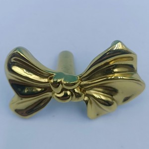 Zinc Alloy Bow Drawer Handle Gold Color 50x34x24mm Die Casting Surface Decoration <b>Wardrobe</b> Cabinet <b>Hardware</b> - Product Image 4
