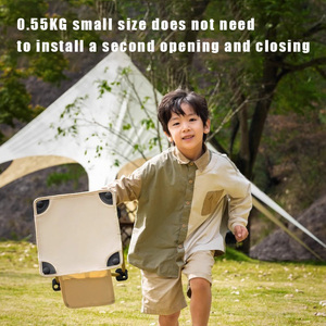 Foldable <b>Portable</b> Outdoor Camping Fishing Beach Picnic <b>Stools</b> with Side Oxford Pockets - Product Image 3