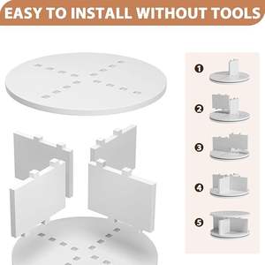 Zapatero Giratorio de 360 Grados con 7 Niveles para Bolsos, Sombreros y Libros, Mueble de Almacenamiento Tipo Torre que Ahorra Espacio - Product Image 5