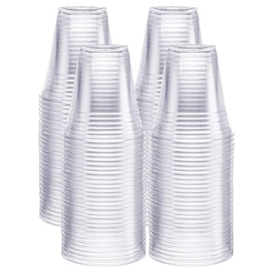 Gobelets jetables écologiques personnalisés de 107 mm avec couvercles, 14/16/20/24 oz, en plastique à paroi simple pour café, jus, vin, milk-shake - Product Image 1