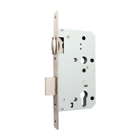 Loquet de sécurité coulissant pour porte, avec corps de serrure à mortaise et roulement, 40x85mm