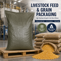 Sac tissé ultra léger 100 x 150 cm 105 g pour l'approvisionnement des fermes de pailles, avec fonction de stockage en vrac et lamination en option