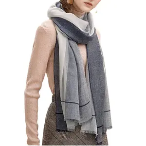 Sciarpa in cashmere personalizzata in maglia di velluto leggero invernale da donna all'ingrosso