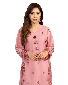 Indien pakistanais dernière rose clair brodé Salwar Kameez maçonnerie lourde Collection de mariage de luxe robe de vente chaude 2024 - Product Image 1