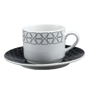 대량 공급 고급 도자기 커피 컵과 접시 세라믹 차 컵 접시 세트