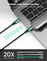 Câble USB C vers USB C UGREEN US355 USB C 3.1 Gen 2 10 Gbps, sortie vidéo 4K, charge rapide 100 W, alimentation pour iPhone 16