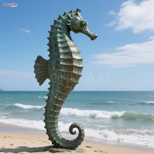 Décoration publique de plage extérieure Grand hippocampe en bronze moulé Décoration animale Statues Hippocampe géant en bronze <span class=keywords><strong>Sculpture</strong></span> pour vente personnalisée - Product Image 5