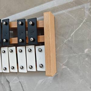 Kit <span class=keywords><strong>de</strong></span> Glockenspiel <span class=keywords><strong>de</strong></span> Percusión <span class=keywords><strong>de</strong></span> 27 Notas, Xilófono para Estudiantes Principiantes, Soporte <span class=keywords><strong>de</strong></span> Música Ajustable, <span class=keywords><strong>Baquetas</strong></span> para Campanas - Product Image 4