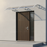 Prix LED bon marché plastique acier support métal porte auvent fenêtre pluie auvent